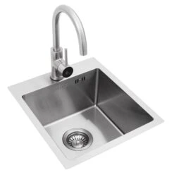 BULL Spülbecken In Der Größe S, 33 X 33 X 20 Cm, Inkl. Wasserhahn (für Warm/kalt) -GrillWelt Verkäufe 21619 Bull Spuelbecken Groesse S Edelsta 3 1613487076