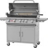 BULL Brahma - Gasgrill Mit Infrarot Backburner Und Rotisserie -GrillWelt Verkäufe BULL Brahma Grillstation deckel offen