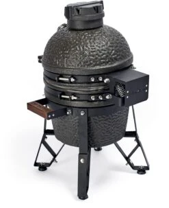 The Bastard Keramikgrill Urban Small - Schwarz Matt - Modell 2023 21 The Bastard Keramikgrill Urban Small - Schwarz Matt - Modell 2023 -GrillWelt Verkäufe Bastard Keramikgrill Urban Small rueckseite Scharnier BU206