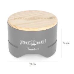 Feuerhand Tischgrill Tamber Schwarz -GrillWelt Verkäufe Feuerhand Tamber Tischgrill schwarz Abmessungen