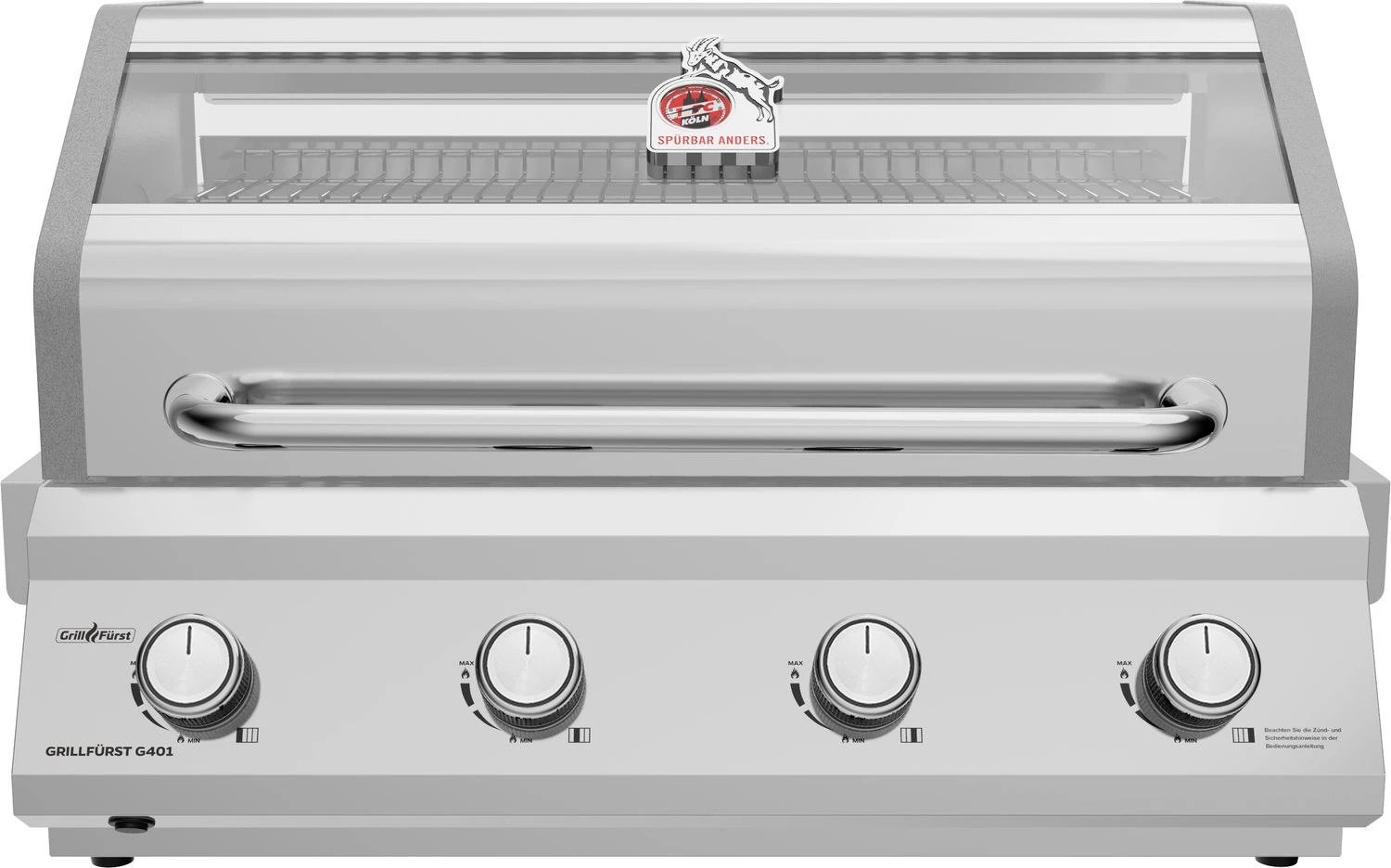 Grillfürst G401E 4-Brenner Einbaugrill - 1. FC Köln Edition - Edelstahlroste 3 Grillfürst G401E 4-Brenner Einbaugrill - 1. FC Köln Edition - Edelstahlroste