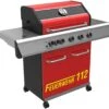 Grillfürst G510G 5-Brenner Gasgrill Mit Hochtemperaturbrenner Und Gusseisen Rosten - Feuerwehr Edition -GrillWelt Verkäufe Grillfuerst G510 Feuerwehr Edition schraeg