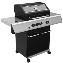 Grillfürst G310G 3-Brenner Gasgrill Mit Hochtemperaturbrenner Und Gusseisen Rosten -GrillWelt Verkäufe Grillfuerst Gasgrill G310G seitlich