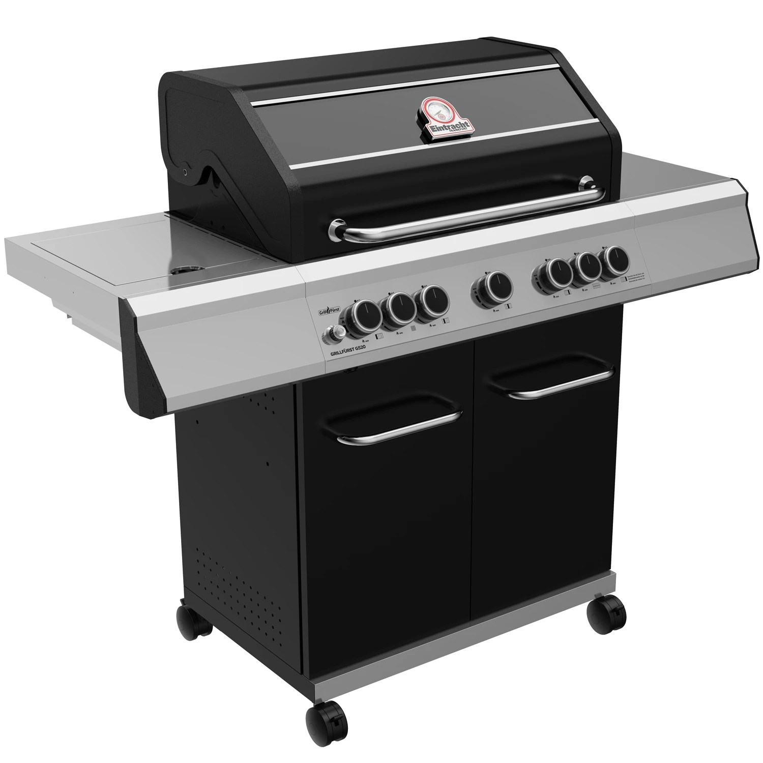 Grillfürst G520E 5-Brenner Gasgrill - Eintracht Frankfurt Edition - Edelstahlroste 3 Grillfürst G520E 5-Brenner Gasgrill - Eintracht Frankfurt Edition - Edelstahlroste