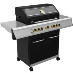 Grillfürst G520G 5-Brenner Gasgrill Borussia Dortmund Edition Mit Hochtemperaturbrenner, Heckbrenner Und Gusseisen Rosten -GrillWelt Verkäufe Grillfuerst Gasgrill G520 BVB