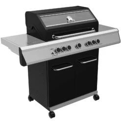 Grillfürst G520E 5-Brenner Gasgrill Mit Hochtemperaturbrenner, Heckbrenner Und Edelstahl Rosten -GrillWelt Verkäufe Grillfuerst Gasgrill G520E seitlich