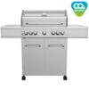 Grillfürst G521G 5-Brenner Edelstahl-Gasgrill Mit Hochtemperaturbrenner, Heckbrenner Und Gusseisen Rosten -GrillWelt Verkäufe Grillfuerst Gasgrill G521G CO2 neutral