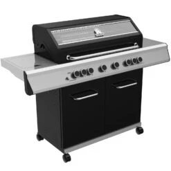 Grillfürst G620E 6-Brenner Gasgrill Mit Hochtemperaturbrenner, Heckbrenner Und Edelstahl Rosten -GrillWelt Verkäufe Grillfuerst Gasgrill G620E seitlich
