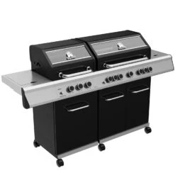 Grillfürst G750E 7-Brenner Doppelkammer - Gasgrill Mit Hochtemperaturbrenner, Seitenkocher, Heckbrenner Und Edelstahl Rosten -GrillWelt Verkäufe Grillfuerst Gasgrill Premium G750G seitlich