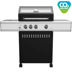 Grillfürst S330G 3-Brenner Gasgrill Mit Seitenkocher Und Gusseisen Rosten - Inkl. Gasgrill Einsteigerpaket -GrillWelt Verkäufe Grillfuerst Gasgrill S330G CO2 neutral