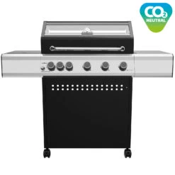 Grillfürst S530G 5-Brenner Gasgrill Mit Seitenkocher Und Gussrosten - Inkl. Gasgrill Einsteigerpaket -GrillWelt Verkäufe Grillfuerst Gasgrill S530G CO2 neutral