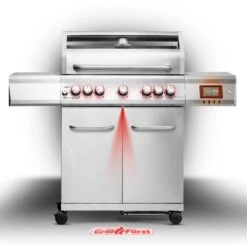 Grillfürst G521E Smart Grill - Mit Automatischer Temperatursteuerung, Hochtemperaturbrenner, Heckbrenner Und Edelstahl Rosten -GrillWelt Verkäufe Grillfuerst Smart Grill G521 mit Bodenprojektion