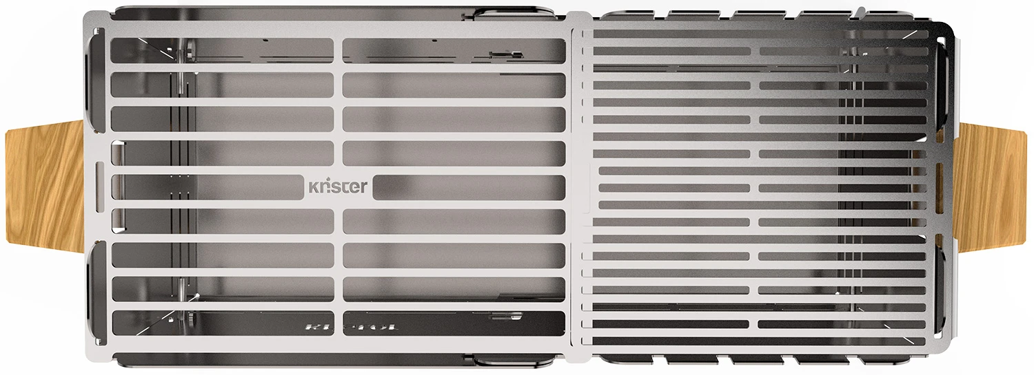 Knister Grill Premium - Ausziehbarer Holzkohle Kompaktgrill 4 Knister Grill Premium - Ausziehbarer Holzkohle Kompaktgrill – Bild 2