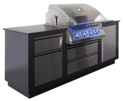 Napoleon Outdoor Küche Oasis Compact 105 Mit BIG32 Einbaugrill Und Einbau Sizzle Zone - Inkl. Arbeitsplatte Aus Feinsteinzeug -GrillWelt Verkäufe Napoleon Oasis Compact BIG32 Komplettset