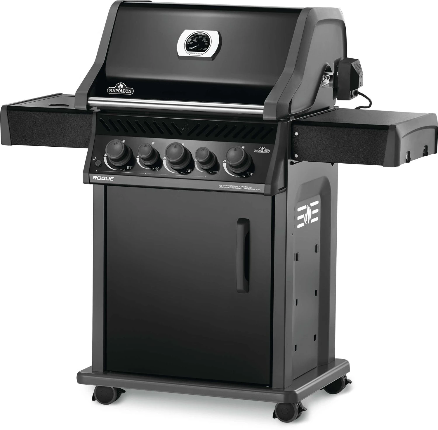 Napoleon Rogue 425 Gasgrill - All Black - Mit Seitenbrenner - Hero Modell 2023 Mit Heckbrenner Inkl. Drehspieß, Abdeckhaube Und Grillplatte 6 Napoleon Rogue 425 Gasgrill - All Black - Mit Seitenbrenner - Hero Modell 2023 Mit Heckbrenner Inkl. Drehspieß, Abdeckhaube Und Grillplatte – Bild 4