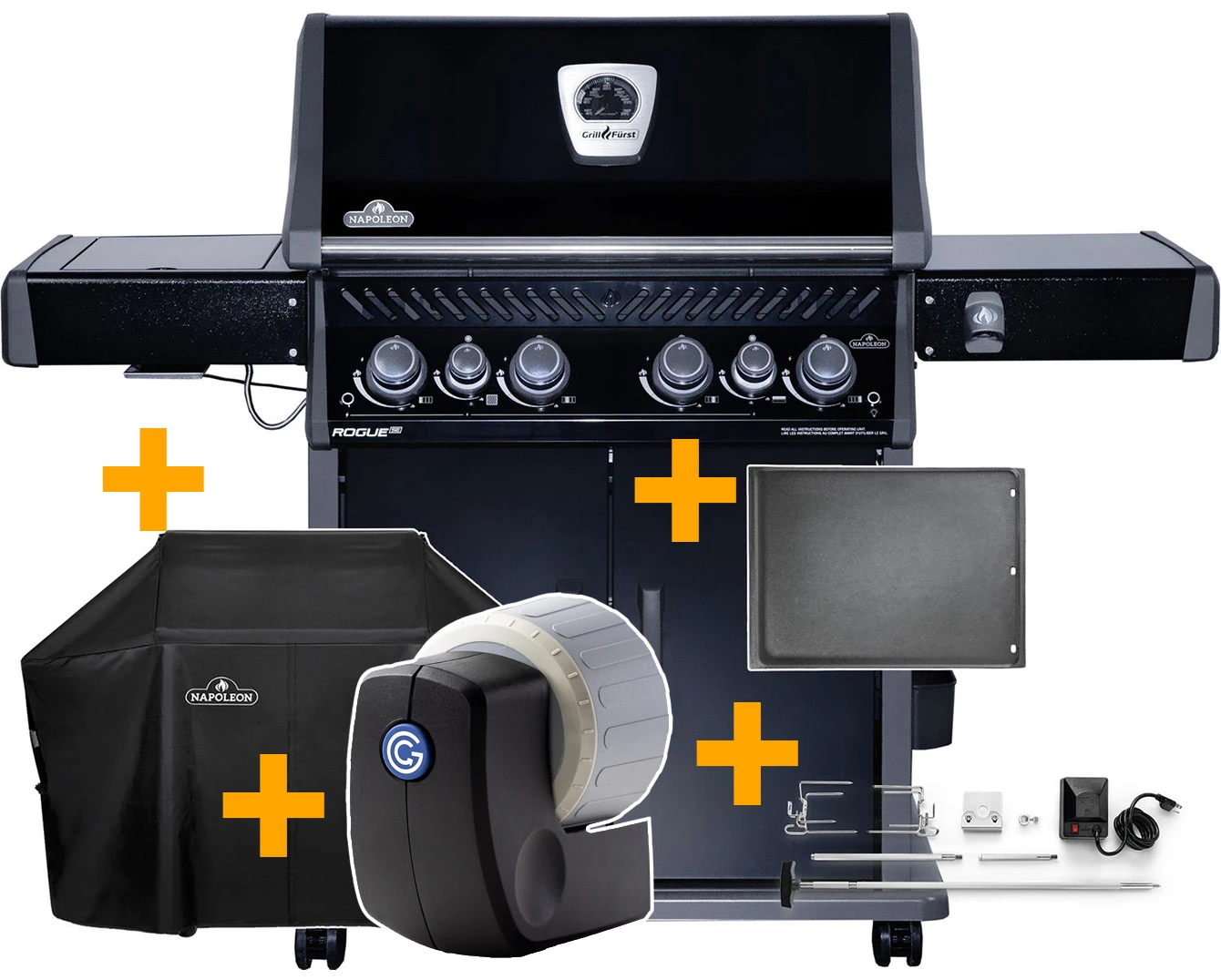 Napoleon Rogue SE 525 Gasgrill - All-black - Mit Sizzle Zone Und Heckbrenner - Grillfürst Edition Inkl. Grill Control Und Zubehörpaket - Smart Deal - Modell 2022 3 Napoleon Rogue SE 525 Gasgrill - All-black - Mit Sizzle Zone Und Heckbrenner - Grillfürst Edition Inkl. Grill Control Und Zubehörpaket - Smart Deal - Modell 2022