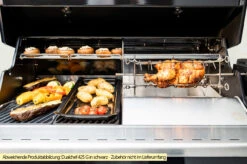 Outdoorchef Dualchef S 425 G Edelstahl Gasgrill Mit Seitenkocher + BLAZING ZONE Infrarotbrenner -GrillWelt Verkäufe Outdoorchef Dualchef S 425 G Zone Divider Drehspiess 1