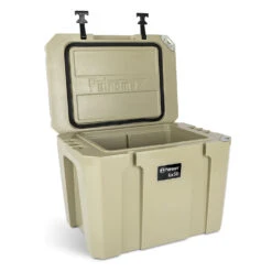 Petromax Kühlbox 50 Liter Sand - Inkl. Sitzkissen, Haft-Unterlage Und Einsatzkorb -GrillWelt Verkäufe Petromax Kuehlbox kx50 sand open