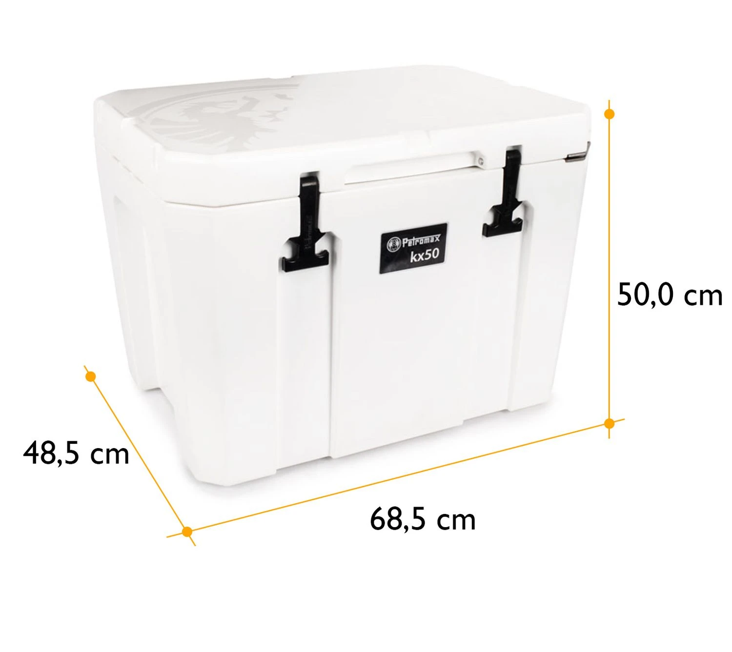 Petromax Kühlbox 50 Liter Alpenweiß - Inkl. Sitzkissen, Haft-Unterlage Und Einsatzkorb 3 Petromax Kühlbox 50 Liter Alpenweiß - Inkl. Sitzkissen, Haft-Unterlage Und Einsatzkorb