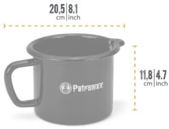 Petromax Emaille Milchtopf / 1400 Ml / Schwarz -GrillWelt Verkäufe Petromax Milchtopf Emaille 1400ml schwarz Abmessungen