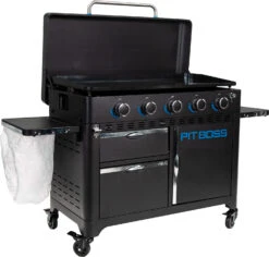 Pit Boss Planchagrill Ultimate Plancha 5-Brenner - Grillstation 16 Pit Boss Planchagrill Ultimate Plancha 5-Brenner - Grillstation -GrillWelt Verkäufe Pit Boss Planchagrill Ultimate 5 Brenner Deckel offen