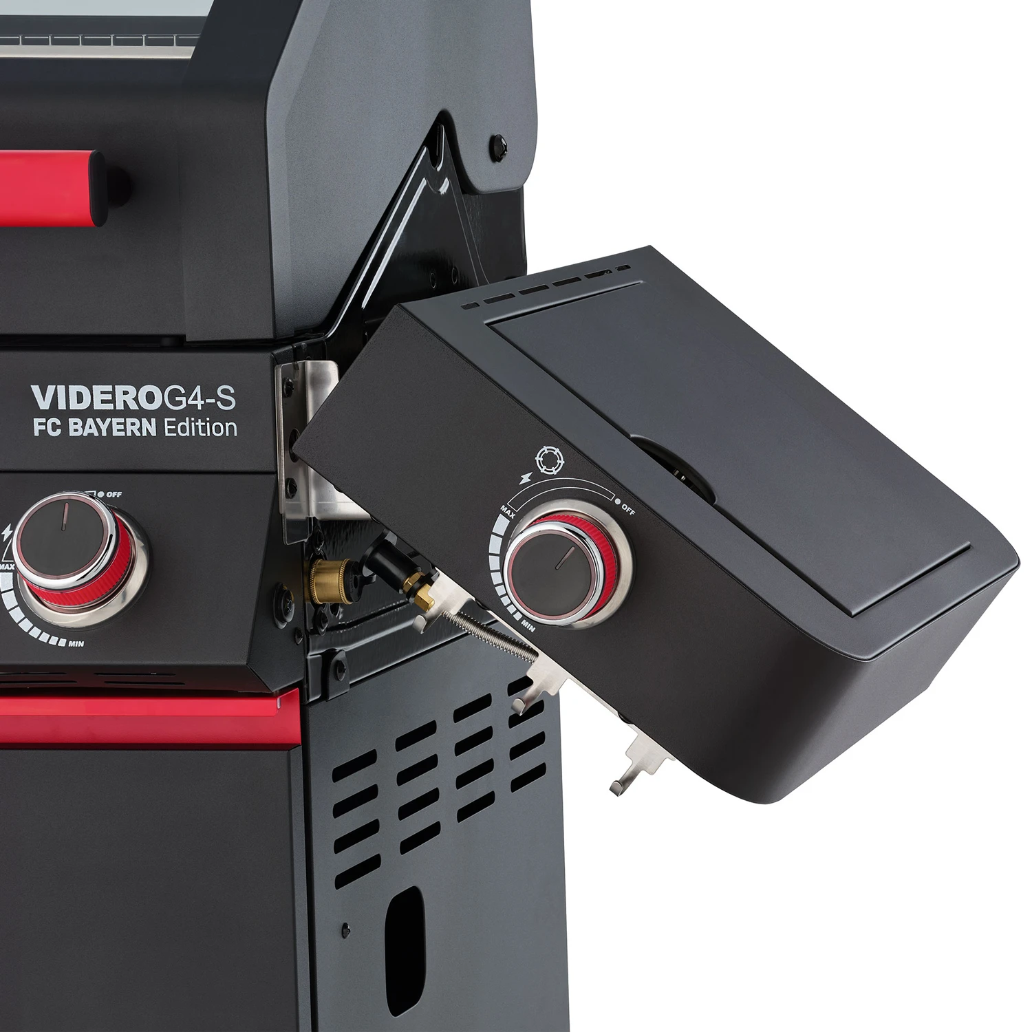 Rösle Videro G4-S VARIO+ Schwarz Gasgrill - FC Bayern Edition - Inkl. FC Bayern Abdeckhaube, Grillzange, Grillbürste Und Grillhandschuhe 14 Rösle Videro G4-S VARIO+ Schwarz Gasgrill - FC Bayern Edition - Inkl. FC Bayern Abdeckhaube, Grillzange, Grillbürste Und Grillhandschuhe – Bild 12