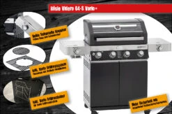 Rösle Gasgrill Videro G4-S VARIO+ Schwarz - Modell 2023 - SMART Deal Inkl. Grillfürst Grill Control + Abdeckhaube Und Grillplatte -GrillWelt Verkäufe Roesle Videro G4 S Vario Highlights 1