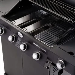 Rösle Gasgrill Videro G4-S Vario+ Nero Schwarz - Modell 2023 - X-DEAL Inkl. Abdeckhaube Und Grillplatte -GrillWelt Verkäufe Roesle Videro G4 S Vario NERO matt schwarz Gusseisenroste 2