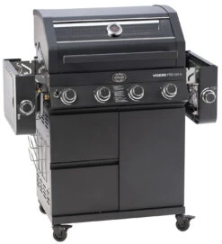 Rösle Gasgrill Videro Pro G4-S Vario+ Mattschwarz - Modell 2023 12 Rösle Gasgrill Videro Pro G4-S Vario+ Mattschwarz - Modell 2023 -GrillWelt Verkäufe Roesle Videro Pro G4 S Vario Seitenablagen abgeklappt