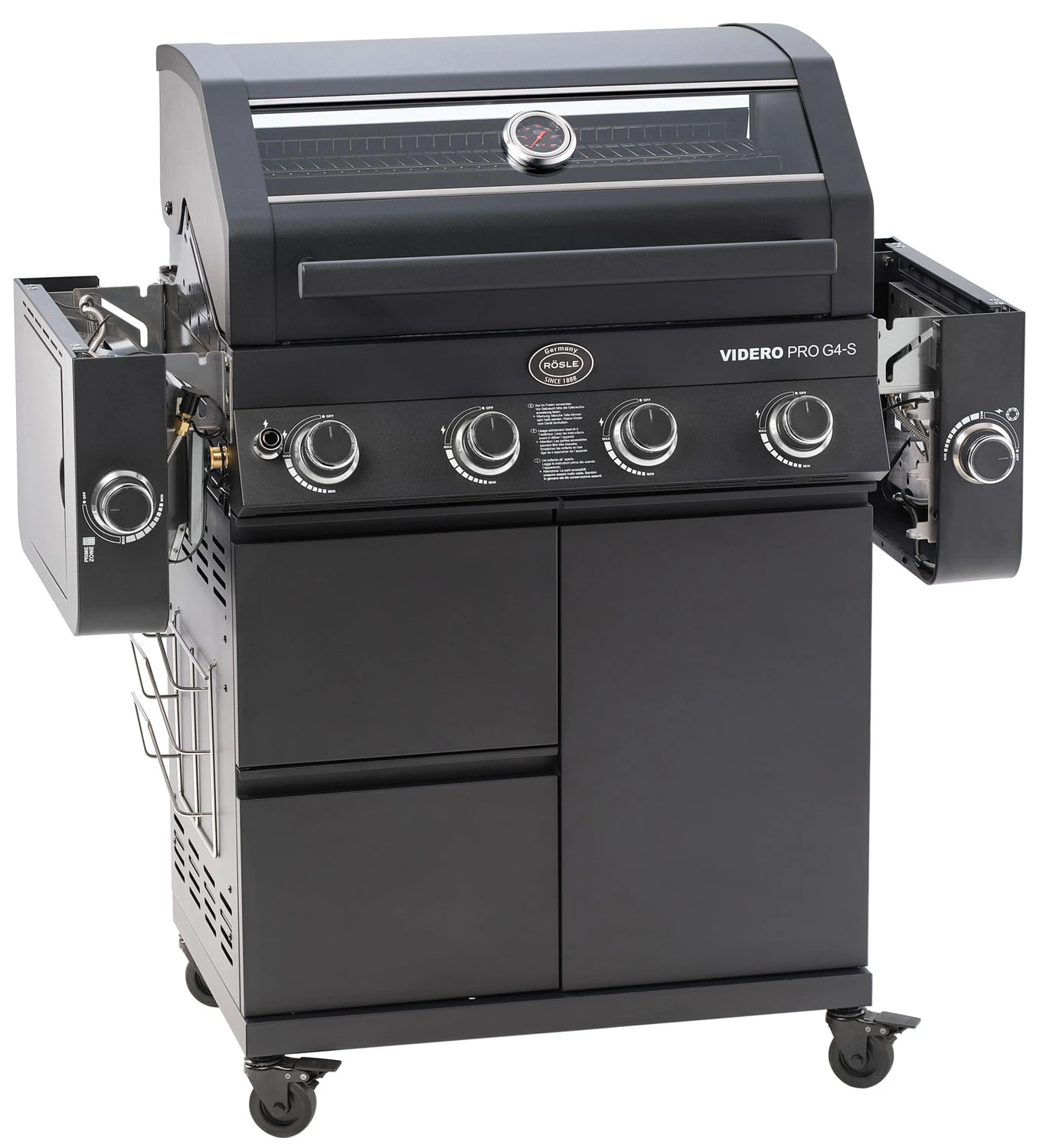 Rösle Gasgrill Videro Pro G4-S Vario+ Mattschwarz - Modell 2023 4 Rösle Gasgrill Videro Pro G4-S Vario+ Mattschwarz - Modell 2023 – Bild 2