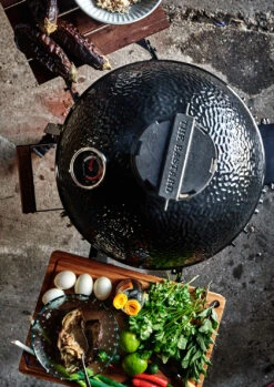 The Bastard Keramikgrill Classic Medium - Complete - Schwarz Glänzend - Modell 2023 -GrillWelt Verkäufe The Bastard Classic Medium Keramikgrill Seitenablagen