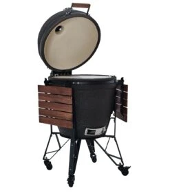 The Bastard Keramikgrill Urban XL - Complete - Schwarz Matt - Modell 2023 16 The Bastard Keramikgrill Urban XL - Complete - Schwarz Matt - Modell 2023 -GrillWelt Verkäufe The Bastard XL Urban Keramikgrill BU210 offen Seitentische abgeklappt