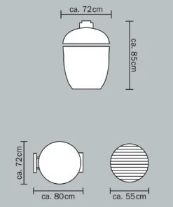 Monolith Grill LeChef Red Ohne Gestell Und Seitentische MG23RNC - Set -GrillWelt Verkäufe monolith lechef abmessungen korpus 201030